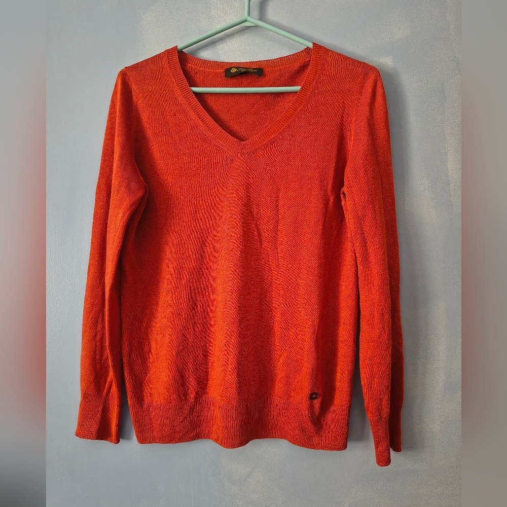 Loro Piana Rust Linen+ Silk V Neck Sweater 40 - Picture 2 of 7